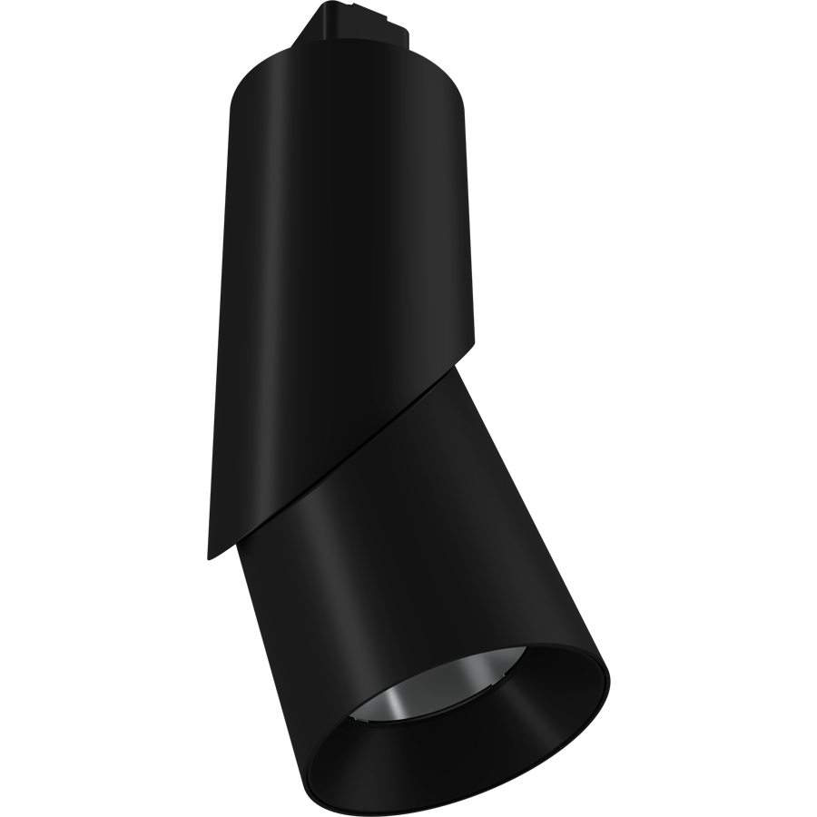 RAB PIVOTLB PIVOT Track Light – Large – Selectable 10W/15W/20W – Selectable 2700K/3000K/3500K/4000K/5000K – 872-1765 Lumens – 120V – 36° Beam Angle – Black Finish