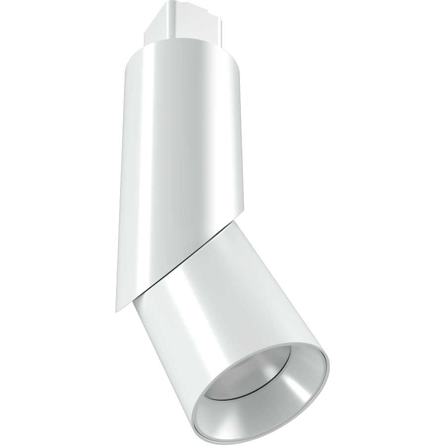 RAB PIVOTM PIVOT Track Light – Medium – Selectable 6W/8W/10W – Selectable 2700K/3000K/3500K/4000K/5000K – 493-890 Lumens – 120V – 36° Beam Angle – White Finish