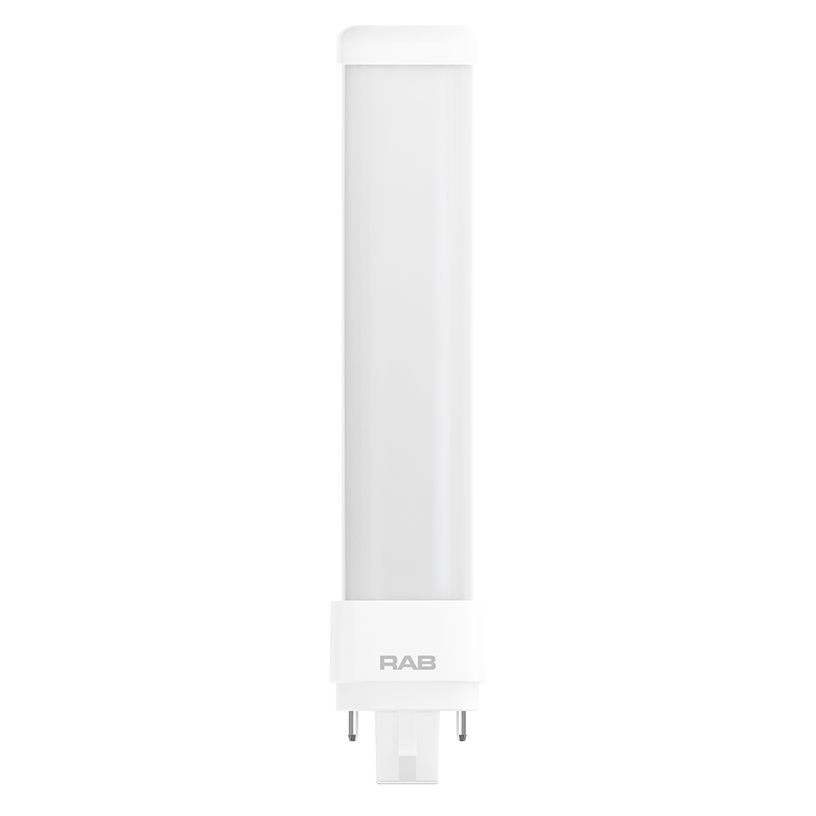 RAB PLC-8.5-H-8FA-HYB PLC Horizontal LED Lamp – Type A+B Hybrid – 8.5W – 4-CCT Selectable – G24D Base – 120-277V Ballast Compatible – 960-1050 Lumens