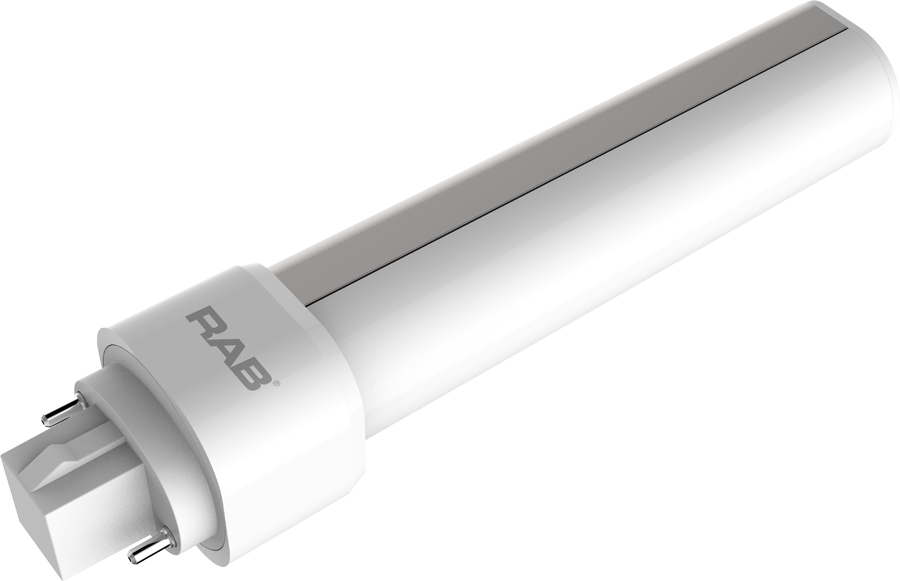 RAB PLC-9-H-830-BYP Horizontal LED Lamp – Type B Bypass – 9W – 3000K – G24D Base – 120-277V – 950 Lumens