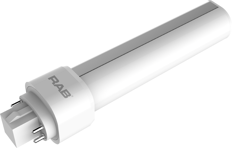RAB PLC-9-H-840-DIR Horizontal LED Lamp – Type A Ballast Compatible – 9W – 4000K – G24Q Base – 1000 Lumens