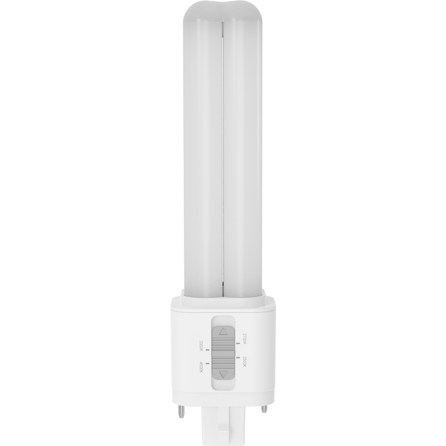 RAB PLC-9-O-8FA-HYB-GX32D Omni LED Lamp – Type A+B Hybrid – 9W – Selectable 2700K/3000K/3500K/4000K – GX32D Base – 120-277V Ballast Compatible – 1050-1200 Lumens