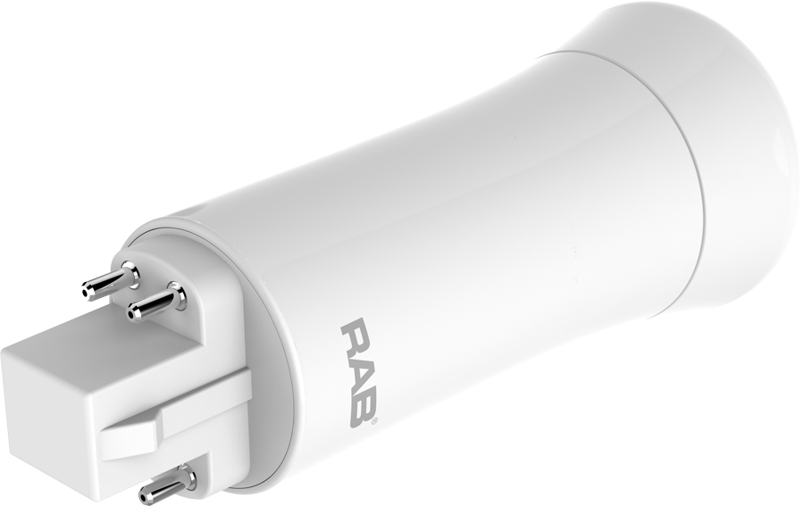 RAB PLC-9-V-827-DIR Vertical LED Lamp – Type A Ballast Compatible – 9W – 2700K – G24Q Base – 950 Lumens