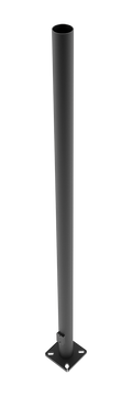 RAB PR4-11-25D2 25 Ft Round Steel Light Pole – 4 In Diameter – 11 Gauge – Drilled Two Sides – Square Base