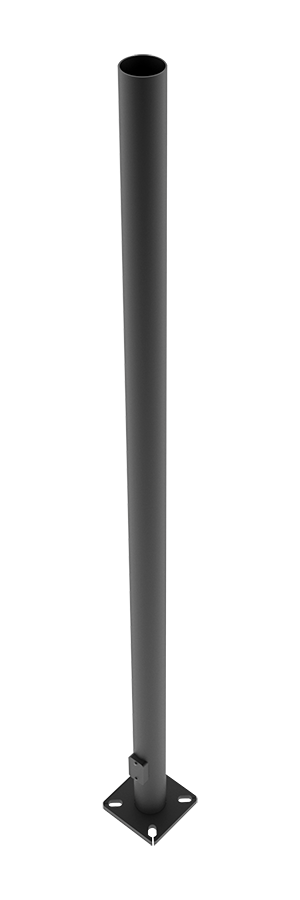 RAB PR4-11-20D2 20 Ft Round Steel Light Pole – 4 In Diameter – 11 Gauge – Drilled Two Sides – Square Base