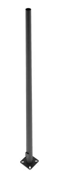 RAB PTR6-11-15D2 15 Ft Round Tapered Steel Light Pole – 6 In Diameter – 11 Gauge – Drilled Two Sides – Square Base