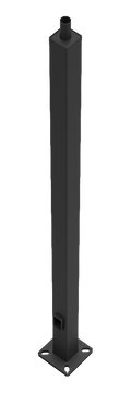 RAB PS4-11-15WT 15 Ft Square Steel Light Pole – 4 In Square – 11 Gauge – Welded Tenon – Square Base