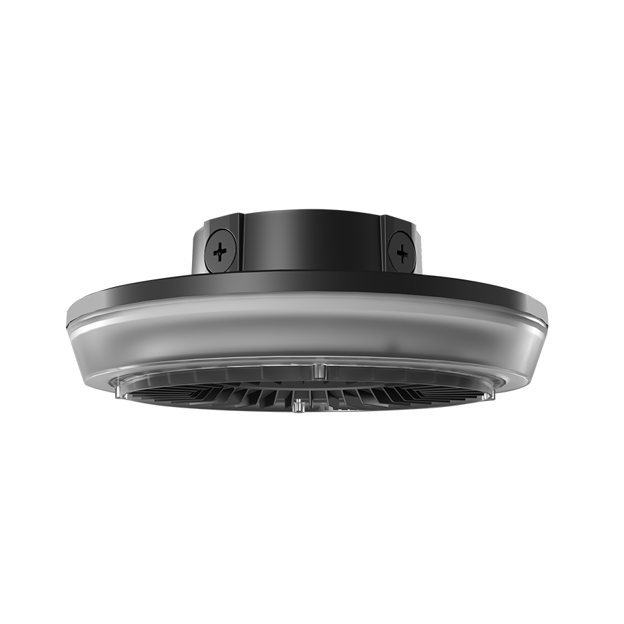 RAB PRT55R/480 PORTO Field-Adjustable Round LED Parking Garage Light – Selectable 30W/42W/55W – Selectable 3000K/4000K/5000K – 7340-7651 Lumens – 480V – Integrated Photocell – Bronze Finish