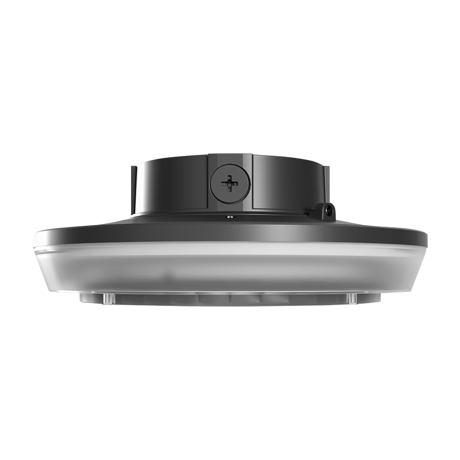 RAB PRT55R/E PORTO Field-Adjustable Round LED Parking Garage Light – Selectable 30W/42W/55W – Selectable 3000K/4000K/5000K – 7340-7651 Lumens – 120-277V – Integrated Photocell – Emergency Battery Backup – Bronze Finish