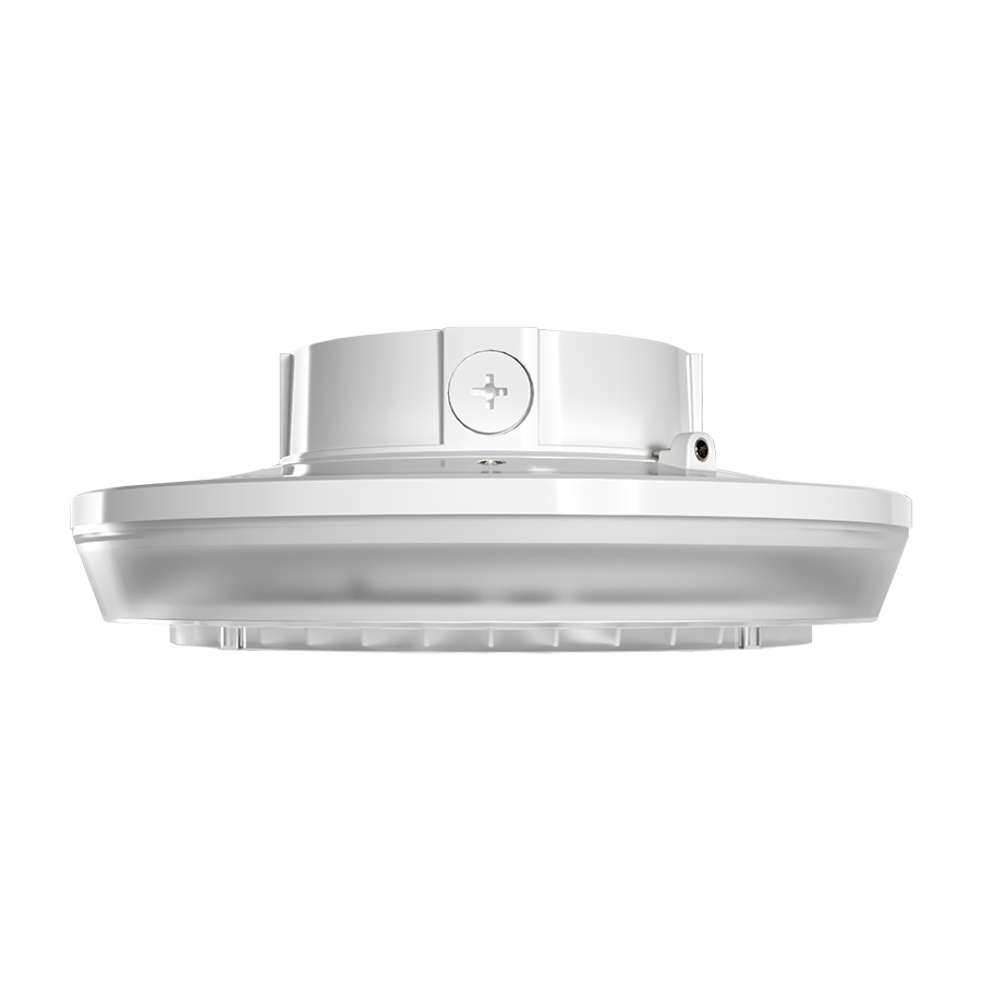 RAB PRT55RW PORTO Field-Adjustable Round LED Parking Garage Light – Selectable 30W/42W/55W – Selectable 3000K/4000K/5000K – 7340-7651 Lumens – 120-277V – Integrated Photocell – White Finish