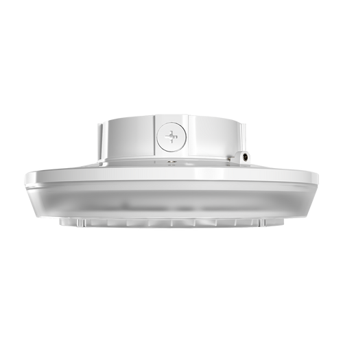 RAB PRT55RW PORTO Field-Adjustable Round LED Parking Garage Light – Selectable 30W/42W/55W – Selectable 3000K/4000K/5000K – 7340-7651 Lumens – 120-277V – Integrated Photocell – White Finish