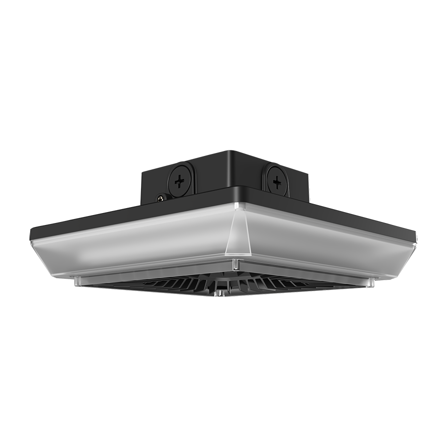RAB PRT55S/E PORTO Field-Adjustable Square LED Parking Garage Light – Selectable 30W/42W/55W – Selectable 3000K/4000K/5000K – 4233-7510 Lumens – 120-277V – Integrated Photocell – Emergency Battery Backup – Bronze Finish