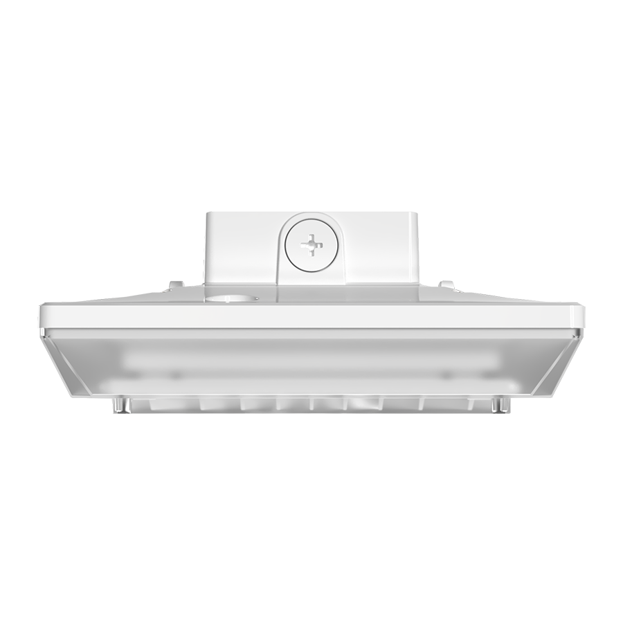 RAB PRT55SW PORTO Field-Adjustable Square LED Parking Garage Light – Selectable 30W/42W/55W – Selectable 3000K/4000K/5000K – 4233-7510 Lumens – 120-277V – Integrated Photocell – White Finish