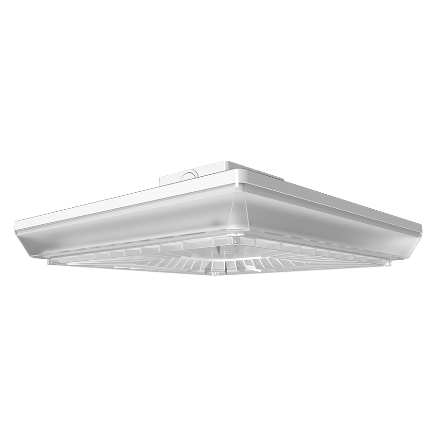 RAB PRT80SW PORTO Field-Adjustable Square LED Parking Garage Light – Selectable 60W/70W/80W – Selectable 3000K/4000K/5000K – 7887-11020 Lumens – 120-277V – Integrated Photocell – White Finish