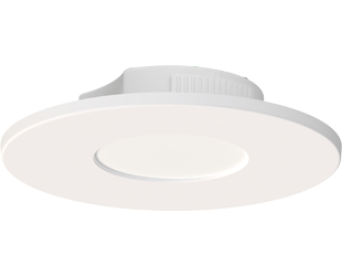 RAB PUCK34 LED Wafer Downlight – 4" Round – 10W – Selectable 2700K/3000K/3500K/4000K/5000K – 824 Lumens – 120V – TRIAC Dimmable – 90 CRI – E26 Adapter Included