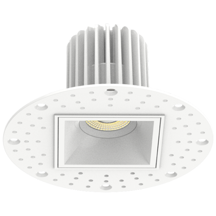 RAB R2STL 2in Trimless Recessed Light – 9W – 600 Lumens – 2700K–5000K – 120V – Square – Smooth Trim – White Finish – 90+ CRI