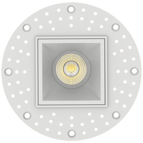 2in Trimless Recessed Light – 9W – 600 Lumens – 2700K–5000K – 120V – Square – Smooth Trim – White Finish – 90+ CRI
