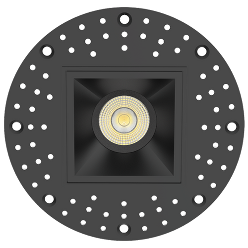 RAB R2STLB 2in Trimless Recessed Light – 9W – 600 Lumens – 2700K–5000K – 120V – Square – Smooth Trim – Black Finish – 90+ CRI