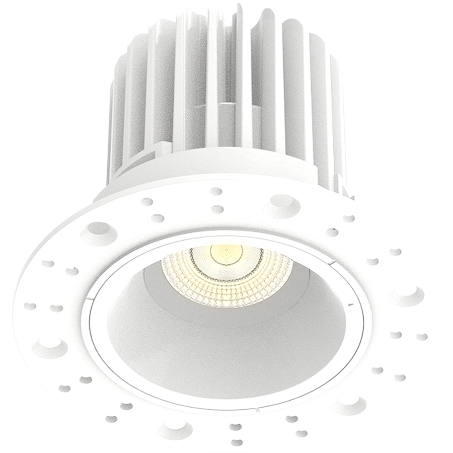 RAB R2TL 2in Trimless Recessed Light – 9W – 600 Lumens – 2700K–5000K – 120V – Round – Smooth Trim – White Finish – 90+ CRI