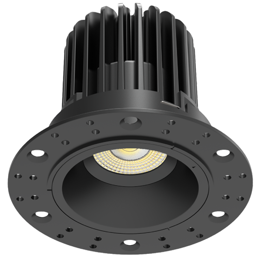 RAB R2TLB 2in Trimless Recessed Light – 9W – 600 Lumens – 2700K–5000K – 120V – Round – Smooth Trim – Black Finish – 90+ CRI