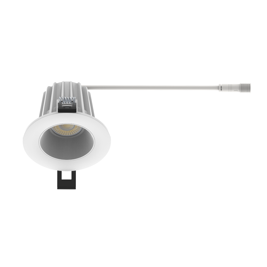 RAB R3-15 3in Regressed Recessed Light – 15W – 1000 Lumens – 2700K–5000K – 120V – Round – Smooth Trim – White Finish – 90+ CRI