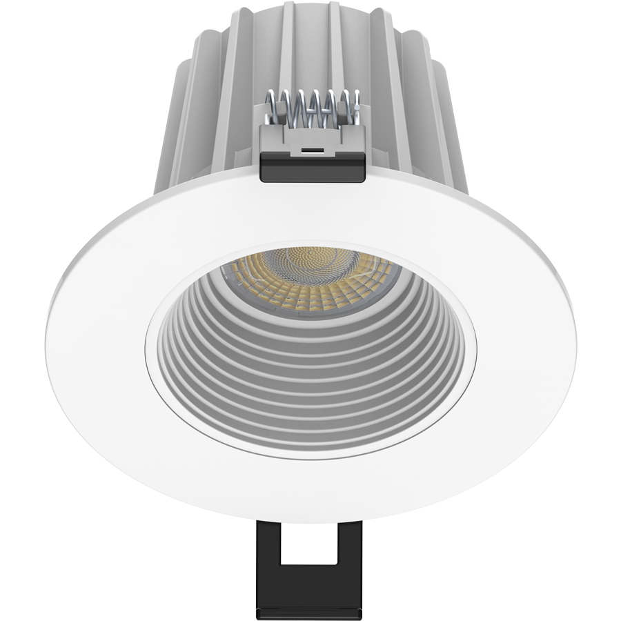 RAB R3-15B 3in Regressed Recessed Light – 15W – 1000 Lumens – 2700K–5000K – 120V – Round – Baffle Trim – White Finish – 90+ CRI