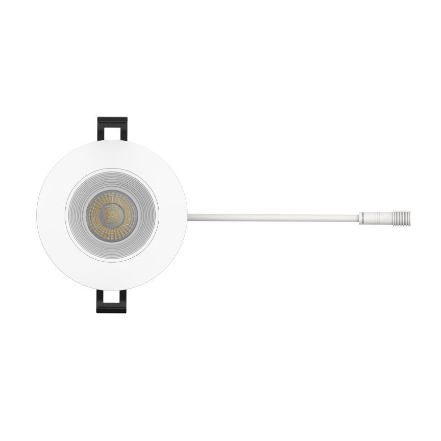 RAB R3-15B 3in Regressed Recessed Light – 15W – 1000 Lumens – 2700K–5000K – 120V – Round – Baffle Trim – White Finish – 90+ CRI