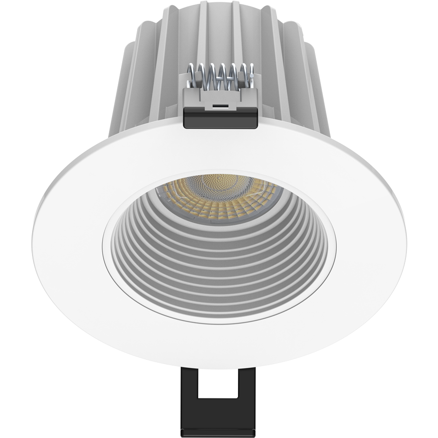 RAB R3-9B 3in Regressed Recessed Light – 9W – 650 Lumens – 2700K–5000K – 120V – Round – Baffle Trim – White Finish – 90+ CRI
