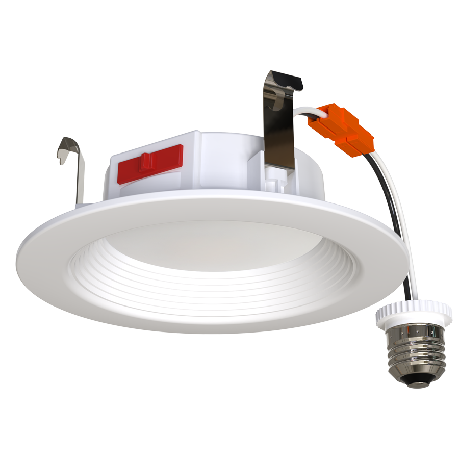 RAB R34-4B 4" Retrofit Downlight - 700 Lumens - 7.5W - 120V - 5CCT Selectable - Baffle Trim - White