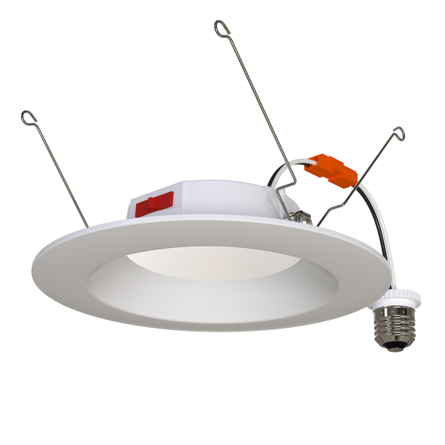 RAB R34-6 6" Retrofit Downlight - 900 Lumens - 10W - 120V - 5CCT Selectable - Smooth Trim - White