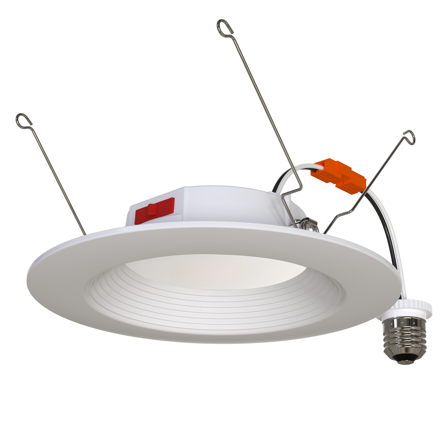 RAB R34-6B 6" Retrofit Downlight - 900 Lumens - 10W - 120V - 5CCT Selectable - Baffle Trim - White