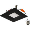RAB R34S-4-B R34S 4" Square Retrofit Downlight - 601-628 Lumens - 6W - 120V - 5CCT Selectable - Smooth Trim - Black