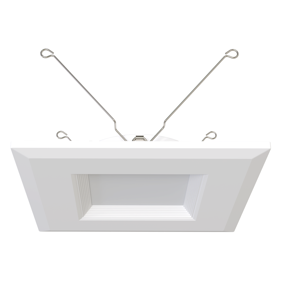 RAB R34S-6B 6" Square Retrofit Downlight - 933-1044 Lumens - 10W - 120V - 5CCT Selectable - Baffle Trim - White