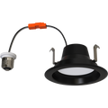 RAB R34X-4-B R34X 4" Retrofit Downlight - 510-714 Lumens - 120V - Flux and CCT Selectable - Smooth Trim - Black