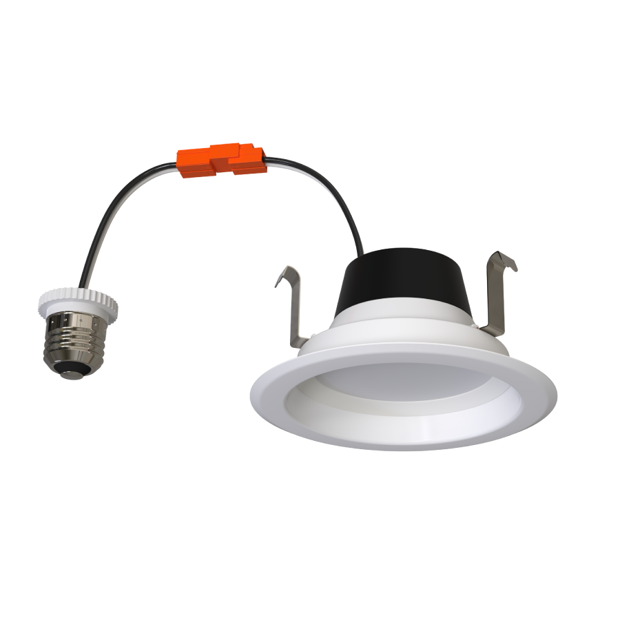RAB R34X-4 4" Retrofit Downlight - 515-720 Lumens - 120V - Flux and CCT Selectable - Smooth Trim - White
