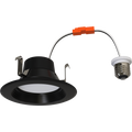 RAB R34X-4B-B R34X 4" Retrofit Downlight - 516-728 Lumens - 120V - Flux and CCT Selectable - Baffle Trim - Black