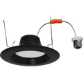 RAB R34X-6B-B 6" Retrofit Downlight - 775-1381 Lumens - 120V - Flux and CCT Selectable - Baffle Trim - Black