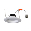 RAB R34X-6B R34X 6" Retrofit Downlight - 770-1330 Lumens - 120V - Flux and CCT Selectable - Baffle Trim - White