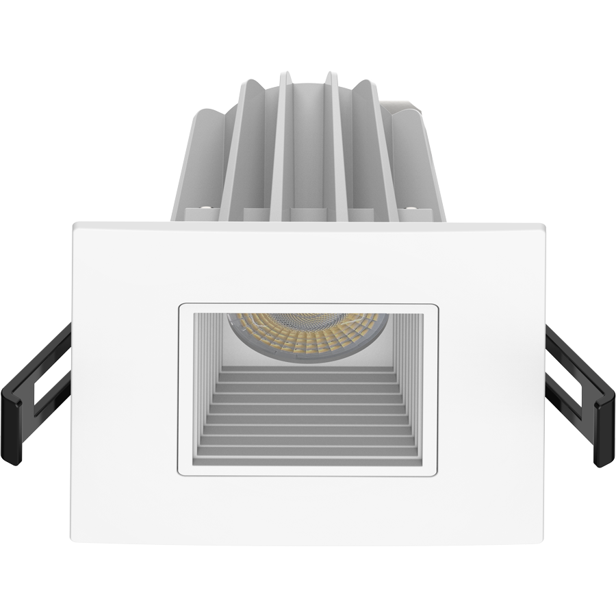RAB R3S-15B 3in Regressed Recessed Light – 15W – 1000 Lumens – 2700K–5000K – 120V – Square – Baffle Trim – White Finish – 90+ CRI