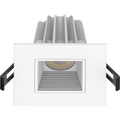 RAB R3S-15B 3in Regressed Recessed Light – 15W – 1000 Lumens – 2700K–5000K – 120V – Square – Baffle Trim – White Finish – 90+ CRI