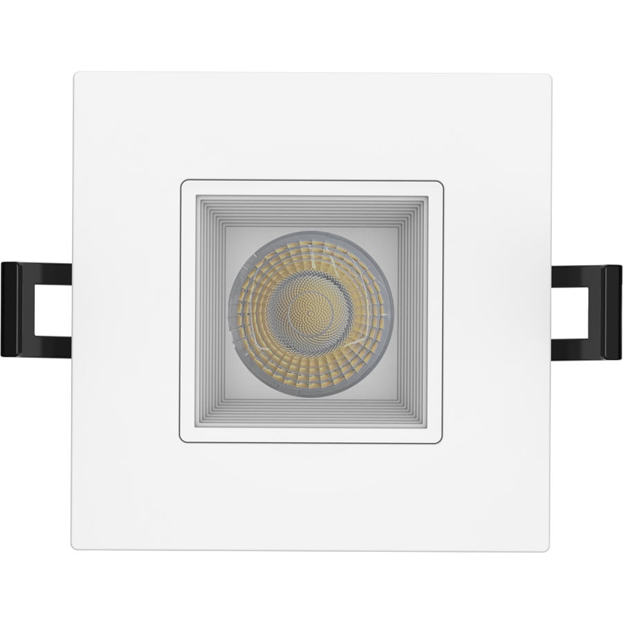 RAB R3S-15B 3in Regressed Recessed Light – 15W – 1000 Lumens – 2700K–5000K – 120V – Square – Baffle Trim – White Finish – 90+ CRI