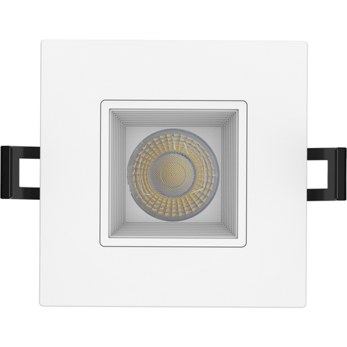 RAB R3S-15B 3in Regressed Recessed Light – 15W – 1000 Lumens – 2700K–5000K – 120V – Square – Baffle Trim – White Finish – 90+ CRI