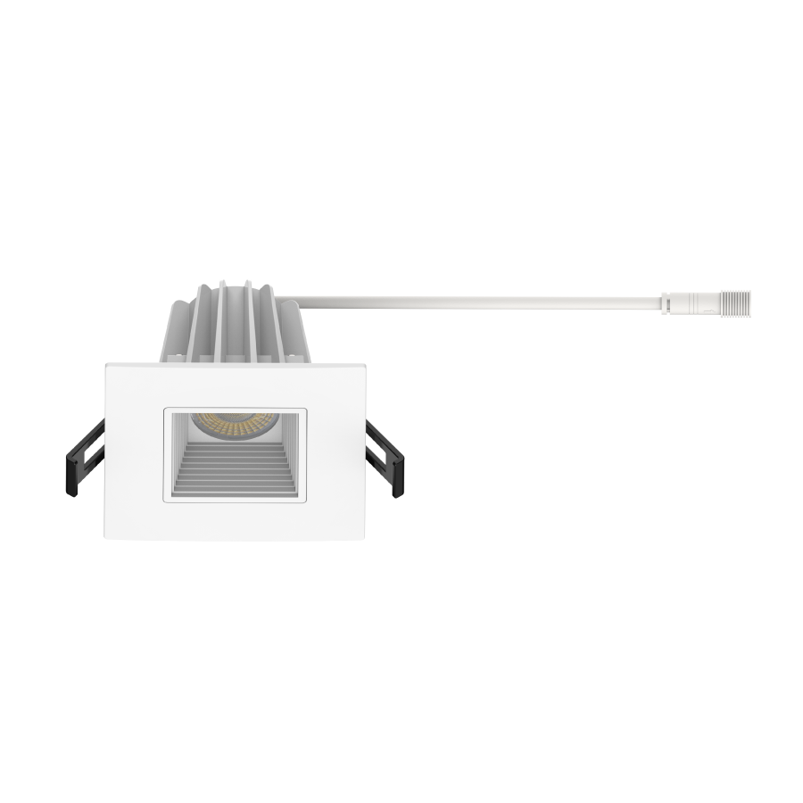 RAB R3S-15B 3in Regressed Recessed Light – 15W – 1000 Lumens – 2700K–5000K – 120V – Square – Baffle Trim – White Finish – 90+ CRI