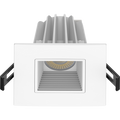 RAB R3S-9B 3in Regressed Recessed Light – 9W – 650 Lumens – 2700K–5000K – 120V – Square – Baffle Trim – White Finish – 90+ CRI