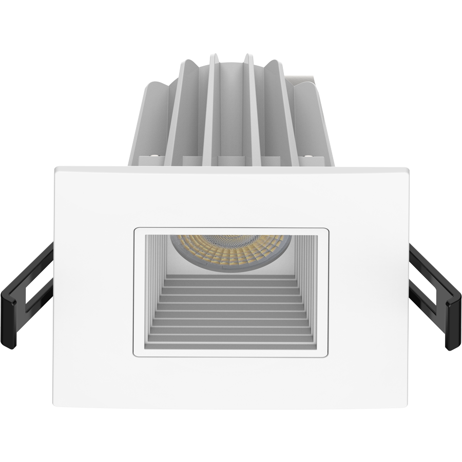 RAB R3S-9B 3in Regressed Recessed Light – 9W – 650 Lumens – 2700K–5000K – 120V – Square – Baffle Trim – White Finish – 90+ CRI