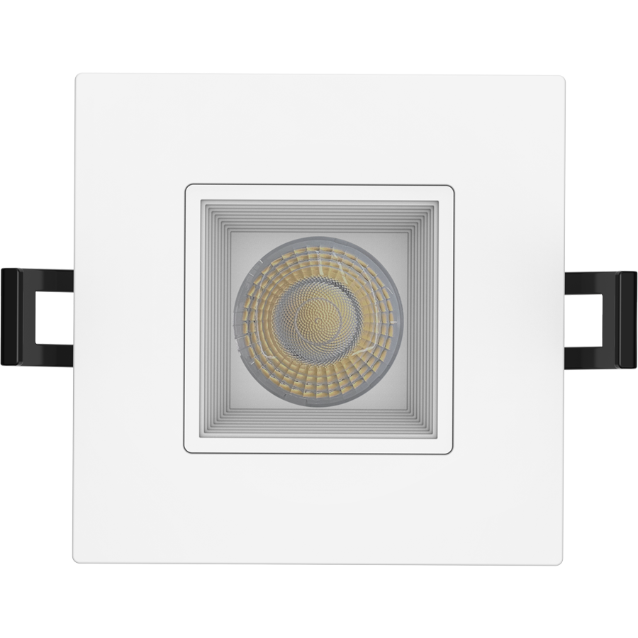 RAB R3S-9B 3in Regressed Recessed Light – 9W – 650 Lumens – 2700K–5000K – 120V – Square – Baffle Trim – White Finish – 90+ CRI