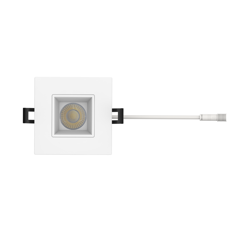 RAB R3S-9B 3in Regressed Recessed Light – 9W – 650 Lumens – 2700K–5000K – 120V – Square – Baffle Trim – White Finish – 90+ CRI