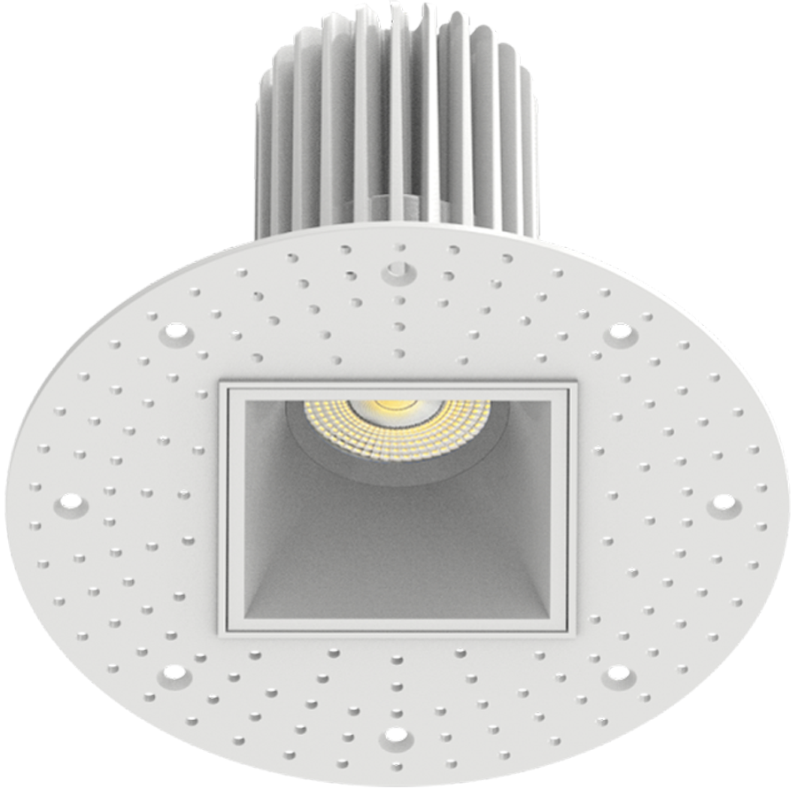 RAB R3STL 3in Trimless Recessed Light – 15W – 1250 Lumens – 2700K–5000K – 120V – Square – Smooth Trim – White Finish – 90+ CRI