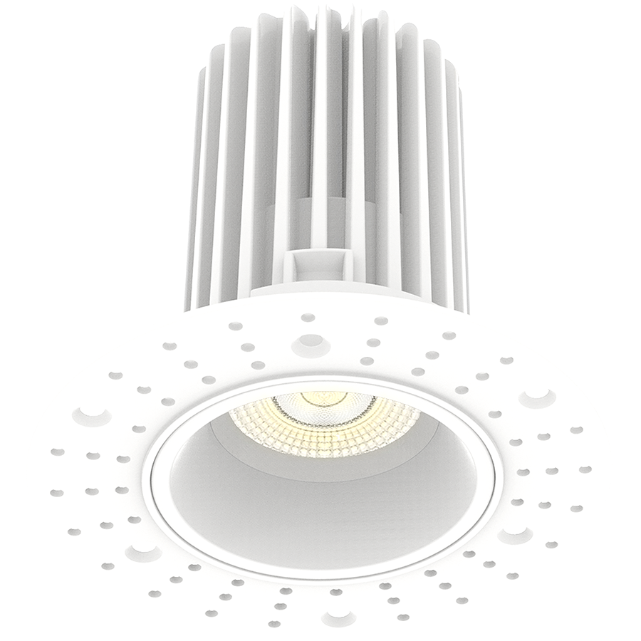 RAB R3TL 3in Trimless Recessed Light – 15W – 1250 Lumens – 2700K–5000K – 120V – Round – Smooth Trim – White Finish – 90+ CRI
