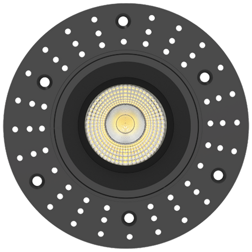 RAB R3TLB 3in Trimless Recessed Light – 15W – 1250 Lumens – 2700K–5000K – 120V – Round – Smooth Trim – Black Finish – 90+ CRI